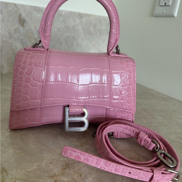 Hourglass XS Handbag Crocodile Embossed - Picture 2 of 9